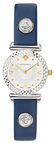 Versace Analoge Quarzuhr für Damen aus Leder - VEAA00920