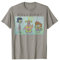 SPONGEBOB SQUAREPANTS Frauen T-Shirt SpongeBob Schwammkopf Patrick und Thaddäus Frauenabend Grau S Classic Fit Halbarm Klassisch Passform Rundhals-Ausschnitt Doppelt genähter Saum S