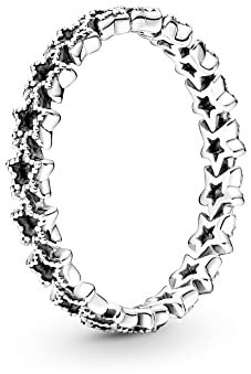 Pandora 190029C00 Ring Damen Band Asymmetrische Sterne Sterling-Silber 54