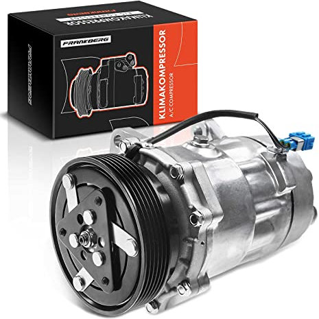 Frankberg Compresseur de Climatisation avec attelage Essence Compatible avec A.l.h.a.m.b.r.a 7V8 7V9 S.h.a.r.a.n 7M6 7M8 7M9 7M0820803M, y compris huile prép