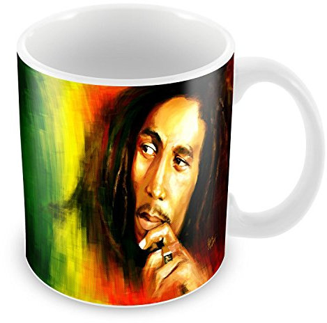French Unicorn Tasse Bob Marley Sänger Star Reggae Jamaique Rasta Keramiktasse 568.7 ml Zuhause