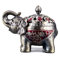 K COOL Räucherstäbchenhalter aus Metall, Elefantkegel, Räuchergefäß, Kerzenhalter mit Deckel, Aromatherapie-Ornament, Heimbüro-Dekoration für drinnen und draußen (rot)