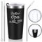 Livole Opa Geschenke Geburtstag, Geburtstagsgeschenk für Opa, Becher mit Spruch Bester Opa Der Welt, Opa Tasse, 600ml Doppelwandig Camping Becher, 20oz Thermobecher mit Strohhalm, Schwarz