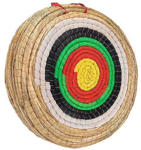 Straw Archery Target 5 Layer Large Round Arrow Target, Traditional Hand-Made Archery Target for Backyard Shooting Practice, Bow Targets 20-inch Diameter, 3.9-inch Thickness