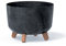 URBNLIVING Round Concrete Look Planter Flower Pot Indoor Outdoor Garden Decor With Legs (anthracite)