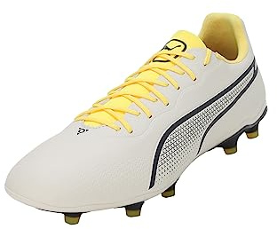 Puma Unisex-Erwachsene King Pro Fg/Ag-Fußballschuh, Alpine Snow-Asphalt-Yellow Blaze, 42 EU