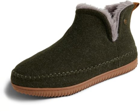 Alpine by Dearfoams Men's Brixen Indoor/Outdoor Memory Foam Boot Slipper, Loden, 12-13