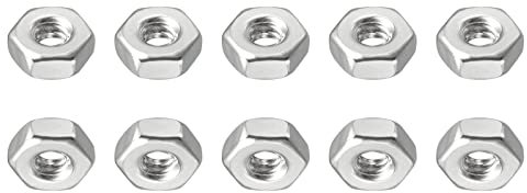 DTGN #4-40(UNC) Sechskant Muttern - 50Pack - Gut für Haus Garage Reparatur - 304 Edelstahl Sechskantmuttern - Silber