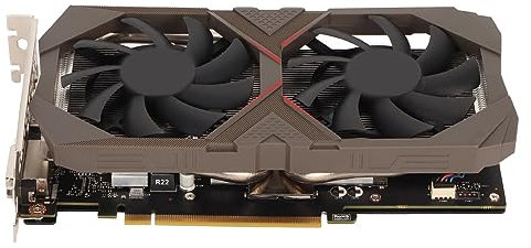 Carte Graphique de Bureau de Jeu pour RTX2060, Carte Graphique GDRR6 192 Bits 14 000 MHz avec Port DVI DP HDMI Double Ventilateur de Refroidissement PCI Express 3.0 X16