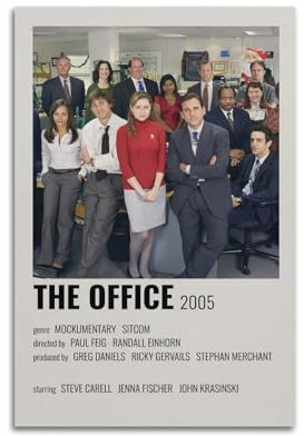 The Office Filmposter auf Leinwand, Raumdekoration, ästhetisches Poster, künstlerisches Poster für Schlafzimmer, Wohnzimmer, Wände, 30 x 45 cm, ungerahmter Stil