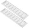ZESLIV Rejilla de ventilación de aluminio, color blanco, 2 unidades, para armario de cocina, zapatero y armario, 80 mm x 350 mm