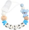 Yolnkos Schnullerkette mit Namen Jungen Mädchen Personalisiert Schnullerclip Koala(Blau)