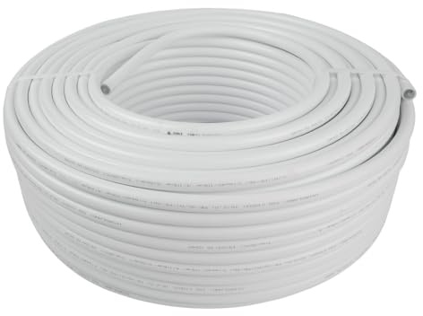 Tube multicouche nu PER Ø16 mm pour eau sanitaire et chauffage 50 m | Pose apparente ou sous plancher chauffant, dans le neuf comme en rénovation. Température maximale 95 °C et pression 10 bar.