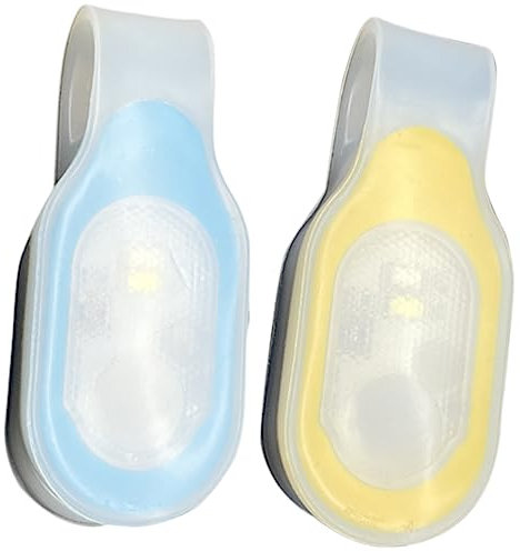 Housoutil 2pcs Led Clip Flashlights Magnetic Hands for Outdoor Running Night Safely Flashlight Silicone Design for Dog Walking and Jogging