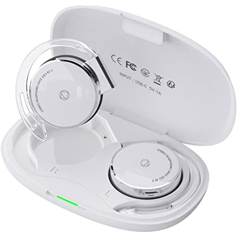 Auriculares inalámbricos Bluetooth V5.3, deportes de Clipser auriculares Bluetooth con 4 micrófonos, auriculares de gancho de oreja cómodos, voz HD, larga duración de la batería