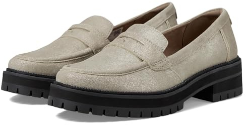TOMS Cara Damen-Slipper mit Stollensohle, lässiger Slipper, Champagner-Metallic, 8.5