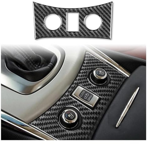 Für Infiniti G37 08-13 G35 07-08 G25 11-12 Q60 14-15 Sitzheizung Bedienfeld Auto Innen Zubehör Aufkleber Carbon Faser Zubehör Innenraum Interieur Zubehör (Farbe : Black A)