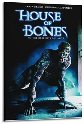 Zamou House of Bones Leinwandposter, Wandkunst, dekoratives Wohnzimmer-Poster, Schlafzimmer-Poster, 20 x 30 cm, Rahmenstil
