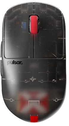 Pulsar Gaming Gears - Superclear Limited Edition : Souris de Jeu sans Fil X2H, symétrique, Ultra légère 1,90 oz (54 g), PAW3395 26 000 DPI, commutateur Optique (Noir Clear)