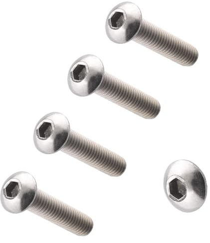 TERF® M10 X 30mm Hex Socket Cap Button Head Machine Screws Stainless Steel A2 (304) Machine Screw M10 (10mm) X 30mm Allen Key Hexagonal Socket Screw Bolts - Pack of 4
