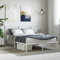 Juroupi Bettgestell mit Kopfteil Bettrahmen Metallbett Bettgestell Mit Kopfteil Bed Frame Bettgestell Metall Weiß 135x190 cm - 355511