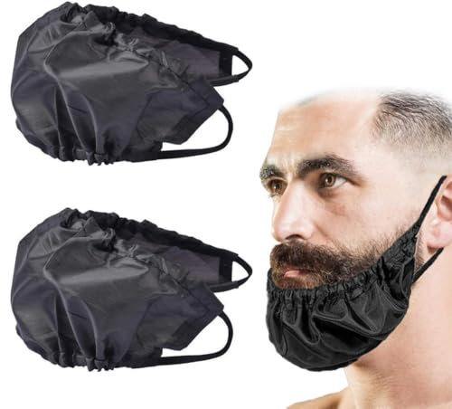 XOXVURI Bartabdeckungen Gesichts Bart Schürze Bart Bandana Gesichtsbart Schürze Kappen Bart Bib Schutz Bartabdeckung Schnurrbartschutz Bandana Männer Gesichtsbehaarung Bib Bibnet Guard 2 Stück