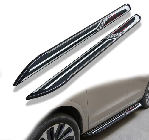 Lot de 2 marchepieds SUV pour Toyota RAV4 RAV-4 XA50 2019-2025 NerfBar - Accessoires de pédale en aluminium (avec supports)