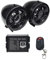 Generic Enceinte audio stéréo pour moto – Haut-parleur à dents bleues | Haut-parleurs de moto avec lumières clignotantes LED | Étanche et robuste | Sortie 40 W | Connectivité Bluetooth et USB