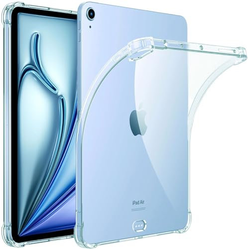 GALTD Clear Case for iPad Air 11 M3, M2 (2025-2024), 5th/4th Generation 10.9 (2022-2020), Lightweight TPU Shockproof Cover with Raised Edge, Support Apple Pencil Pro/2nd/USB-C