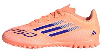 adidas Unisex Kids F50 Club Kunstrasen Fußballschuhe Kinder Beam Orange/Lucid Blue/Cloud White 33