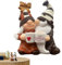Bmdjdq Miniatur Figuren Klein Wichtel Dekorative Figuren Niedliche Wichtel Paar Figur Gesichtslos Paar Harz Paar Statue für Zuhause Cafe Dekorationen