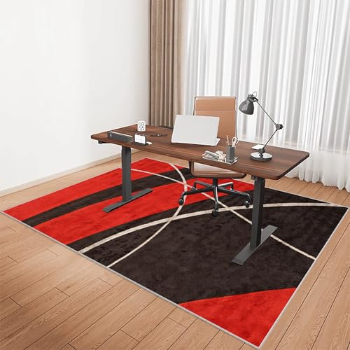Bürostuhl Unterlage Teppich Gaming Teppich Stuhlunterlage 130 x 150 cm Teppich-Stuhlmatte Bodenschutzmatte für Hartböden schreibtischstuhl unterlage für Laminat Bürostuhl Matte für Bodenschutz