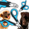 Retoo Ciseaux à griffes pour chiens, chats, lapins, cochons d'Inde, toilettage des griffes pour animaux de compagnie, très facile et sûr à utiliser, poignée antidérapante, en acier inoxydable,