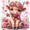 CLYCTIP Diamond Painting Kits Adults, Animal cow Diamond Painting, Diamond Painting Pictures, 30 x 30 cm (A)