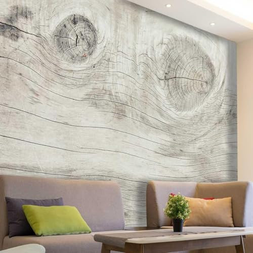 Papier Peint Panoramique Planche de Bois Vintage 400x280 cm 3D Papier Peint Intissé Texture du Bois Photo Trompe l'oeil Poster Geant Mural Salon Chambre Enfant Chambre Décoration Murale a.7238