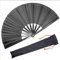 Boots on The Ground Fan,Large Holographic Folding Hand Fan, Clap Fans for Line Dancing,Foldable Craft Holding Laser Colors Hand Fan,Party,Dance Enthusiasts Gift with a Black Brocade Fan Cover(Black)