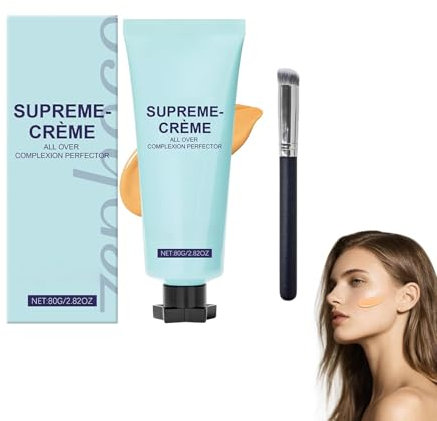 Super Cream All-Over Perfector, Hydratisierender Concealer & CC Foundation, Schweißfest & wasserdicht - Lang anhaltender, abriebfester Teintausgleich - 80g (Natürlich)