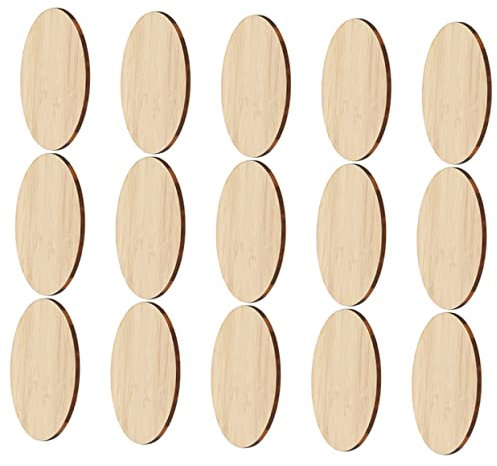 Angoily 15 Piezas Cortes de Bambú Pintar Diy Slices Sin Terminar Manualidades Decoraciones Infantiles