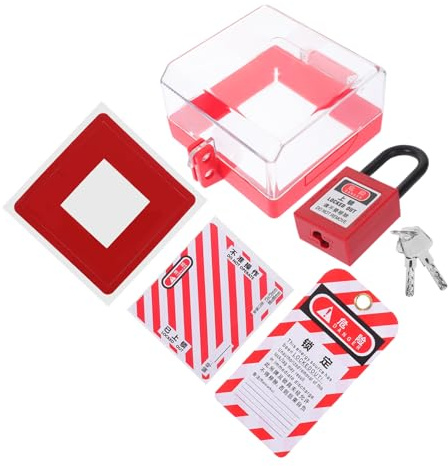 CLISPEED Switch Cover Guard and Lock Protective Case for Wall Power Switches Emergency Button Cover Anti-misoperation Set for Household Use