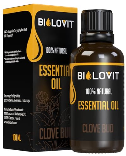 Bilovit Natürliche Nelke Ätherisches Öl 100% reines Duftöl, Entspannung, Aromatherapie 100 ml