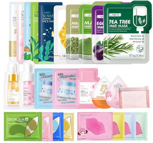 26 Pièces Coffret Soin Visage Ado Coffret Beauté Ado Fille Inclut Masquesvisage Masquesl'argile Sérums Masquesyeux Masqueslèvres Etc Hydratant Convient À Tous Types De Peau Avec 1 Sacrangement