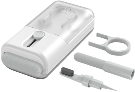 UKCOCO Elektronik reinigungsset mit Weicher Teleskopbürste Multifunktionalem Kopfhörer Tastaturreiniger Inklusive Schonendem Tastenkappen abzieher für Laptop Auto und Air Vent Reinigung