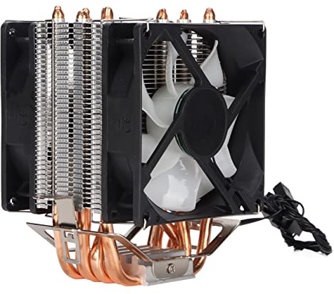 ZAICOLER Refroidisseur de Processeur Excellente Dissipation Thermique Ventilateur de Processeur RVB 3 Broches pour Utilisateurs LGA 775, Core2DUO, Celeronp, Pentium4 Métal, ABSCL, Lumières Colorées