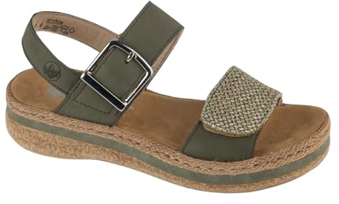 Rieker Sandals V0951-54, Women sandals, Green