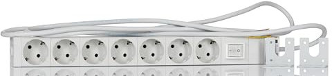 Rittal DK 7240 Typ F – Deutscher Schutzkontakt Stromverteilungseinheit mit Schalter Typ F – Deutscher Schuko, 2m