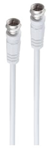 Shiverpeaks BASIC-S Satellitenkabel F-Stecker Antennenkabel Koaxialkabel 100% geschirmt weiß 5m