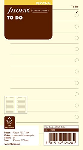 Filofax Personal Cotton Cream To Do