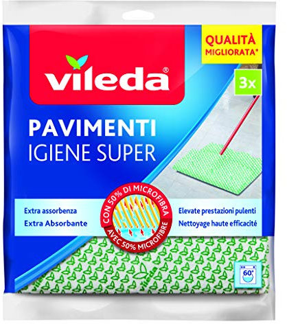 Vileda - 137350 - Serpillière Ultra Résistante - Pack de 3