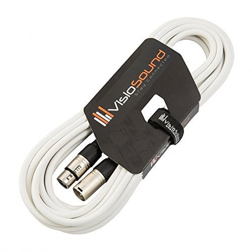 Male to Female XLR Mic Lead/Balanced Microphone/Mic Patch Cable / 7 Colours 6m White