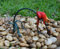 H. Packmor GmbH Bronzeskulptur roter Regenwaldfrosch auf einem AST - Dekoration für den Garten - 15x12x28 cm